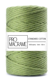 bavlněná šňůra ProMacrame – STANDARD cotton 3mm - avokádo