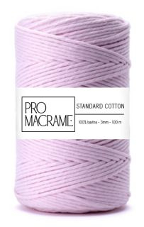 bavlněná šňůra ProMacrame – STANDARD cotton 3mm - candy pink