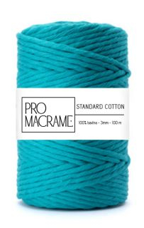 bavlněná šňůra ProMacrame – STANDARD cotton 3mm - smaragdová