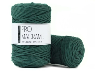 Bavlněná šňůra Pro Macramé – PREMIUM COTTON 3mm - forest