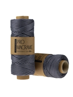 Bambusová šňůra Pro Macramé – PREMIUM BAMBOO 3mm - hematite