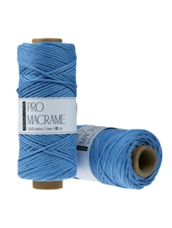 Bavlněná šňůra Pro Macramé – PREMIUM COTTON 3mm - sky blue