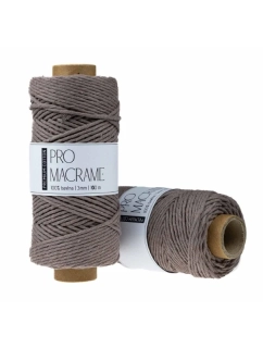 Bavlněná šňůra Pro Macramé – PREMIUM COTTON 3mm - taupe