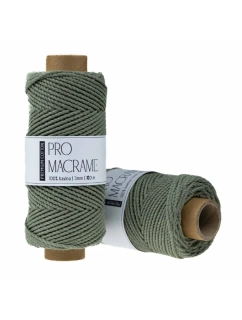 Bavlněná šňůra ProMacramé – PREMIUM COTTON 3mm / 3PLY – sage